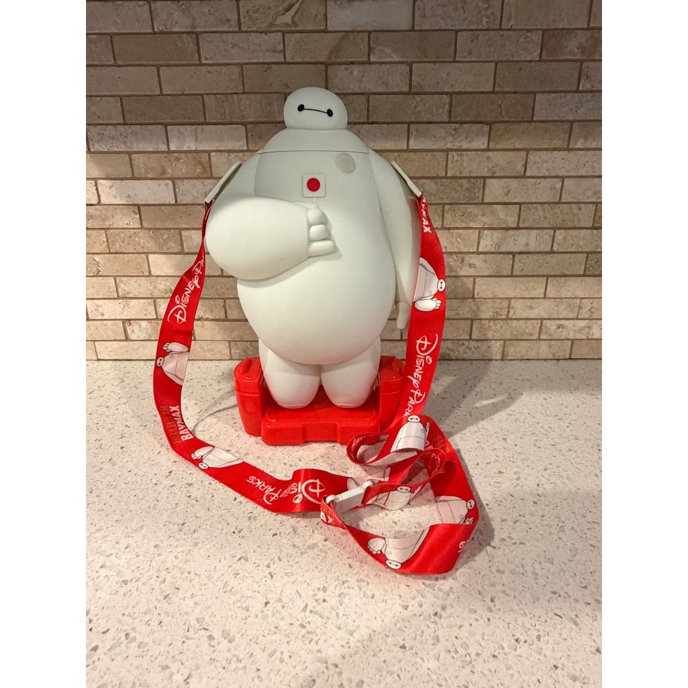 DISNEY PARKS BAYMAX SIPPER Big Hero 6 California Adventure With Lanyard No Straw